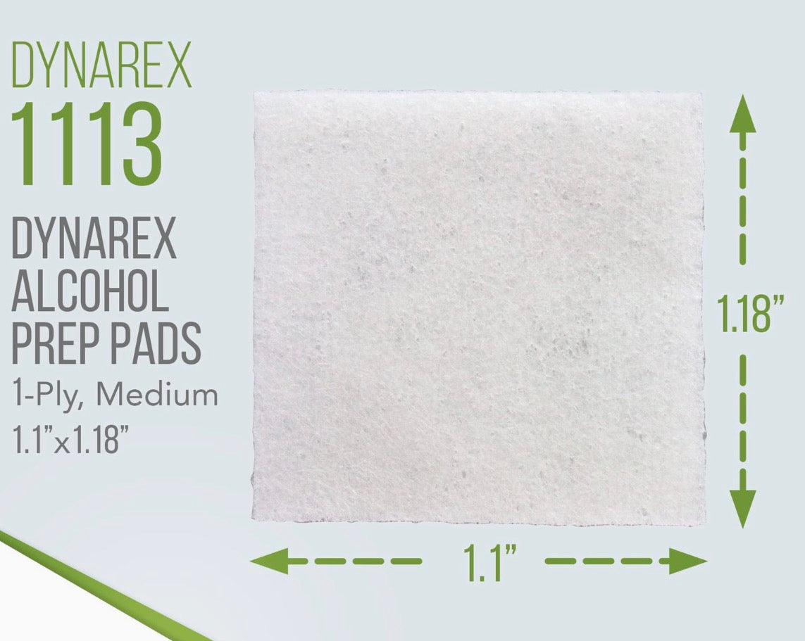 Dynarex Alcohol Prep Pads - 200/box - Medium