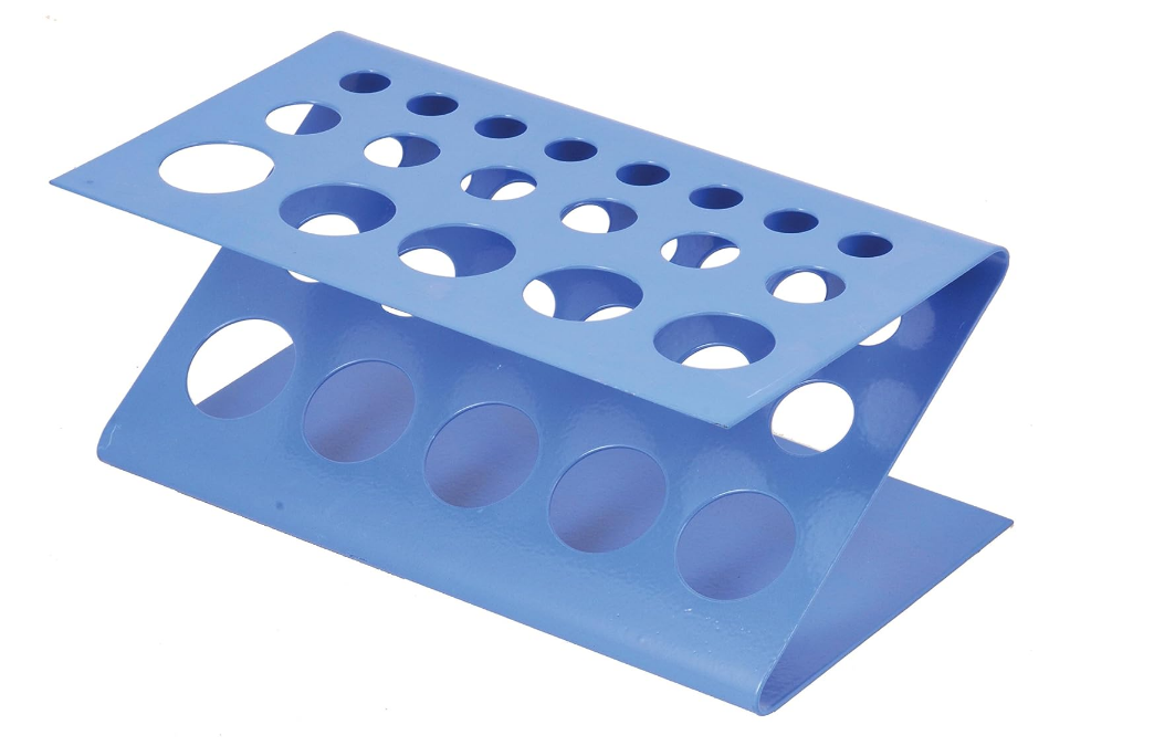 Test Tube Stand, Fits up to 18 Tubes in 3 Different Sizes