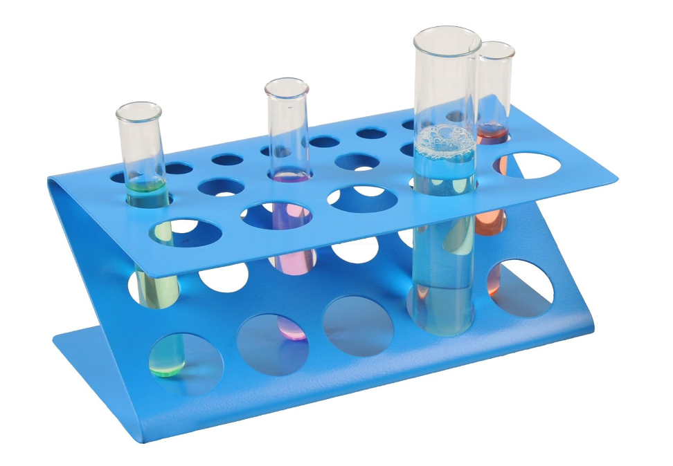 Test Tube Stand, Fits up to 18 Tubes in 3 Different Sizes